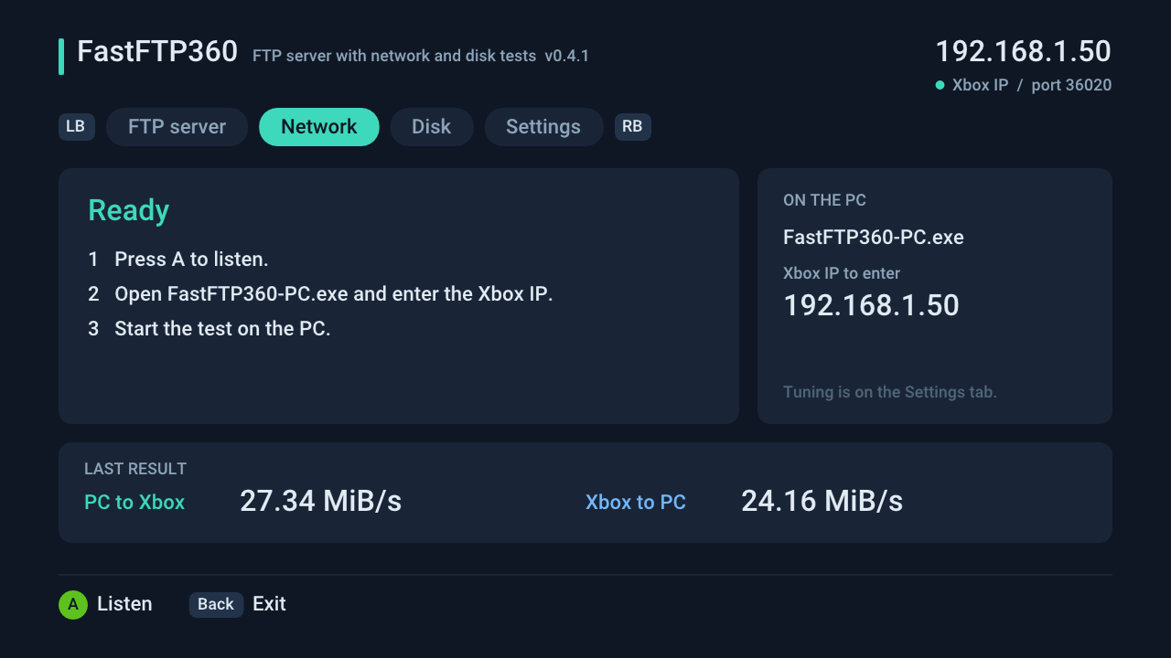 Network tab